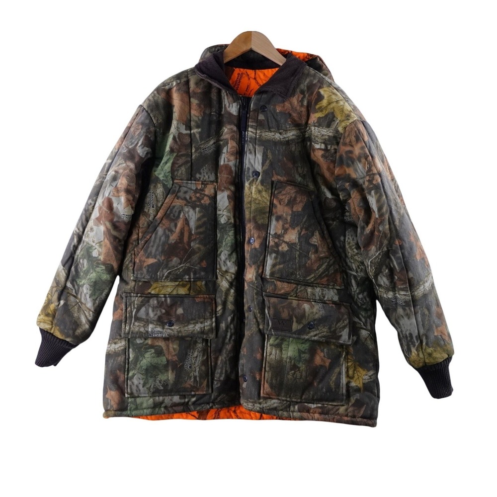 Walls Camo Realtree Reversible‎ Advantage Timber Insulated Hooded Jacket Men L
